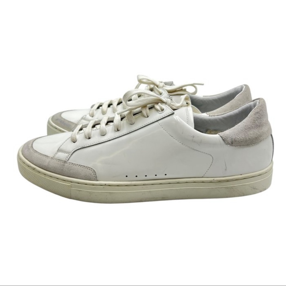 Burberry London White Leather Low Top Sneakers 44/11